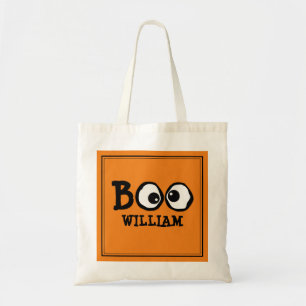 Bolso De Tela Truco O Tratamiento De Halloween Fantasma Simple
