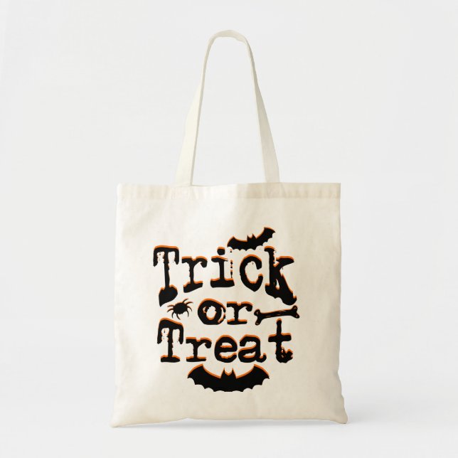 Bolso De Tela truco o trato (Frente)