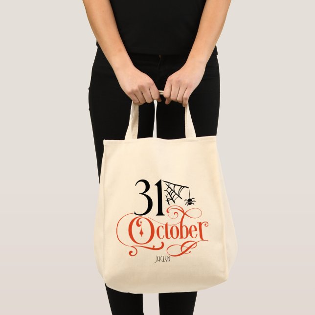 Bolso De Tela Truco o trato "31 de octubre" - Personalizar (Anverso (producto))
