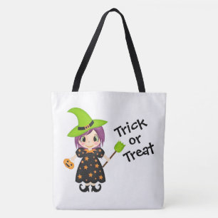 Bolso De Tela Truco o trato a una bruja pequeña