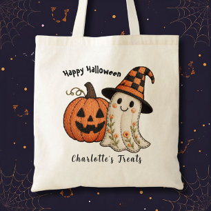 Bolso De Tela Truco o trato Calabaza Fantasma Presupuesto Hallow