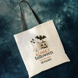 Bolso De Tela Truco o trato con nombres de Halloween fantasmales