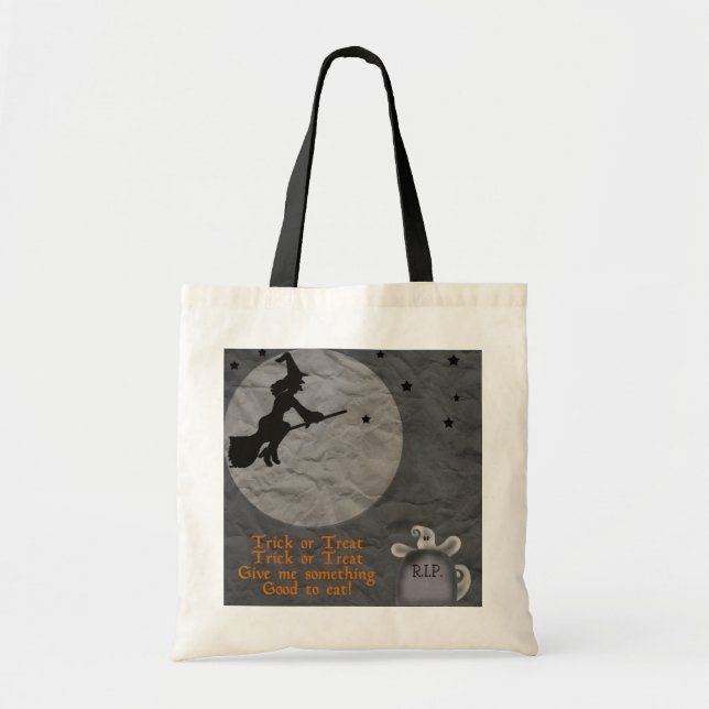 Bolso De Tela Truco o trato ~ Dame algo bueno para comer (Frente)
