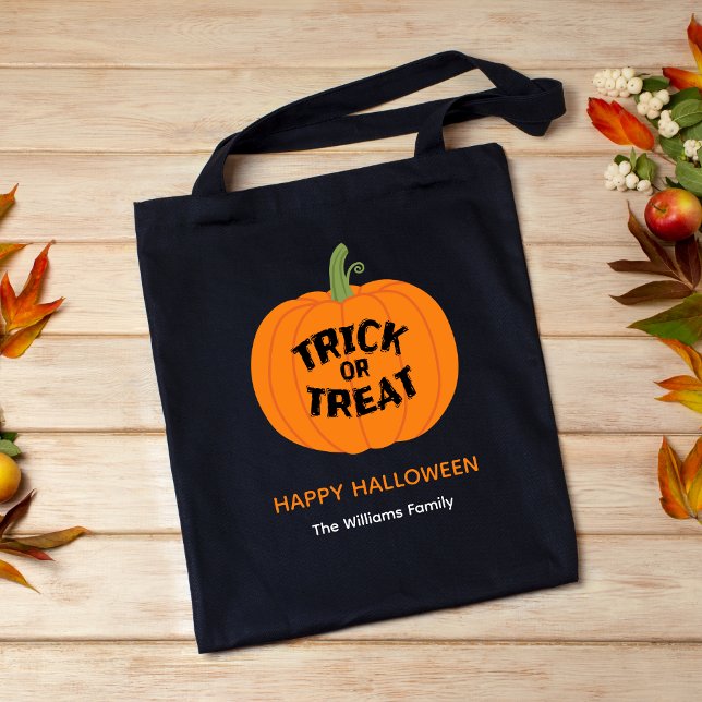 Bolso De Tela Truco o trato de la calabaza cutánea Halloween (Subido por el creador)