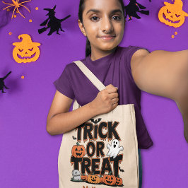 Bolso De Tela Truco o trato / Feliz personalizado de Halloween