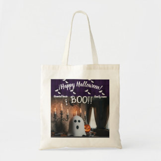 Bolso De Tela truco o trato, nombre, halloween personalizado, bo
