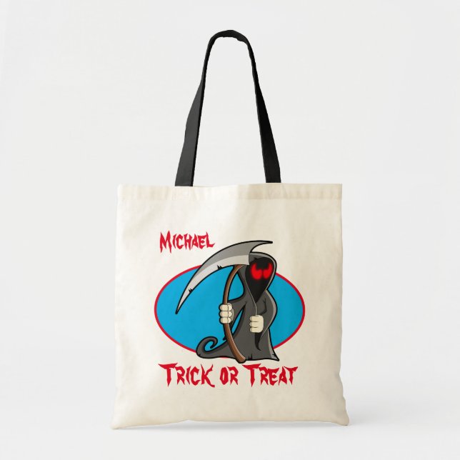 Bolso De Tela Truco o trato personal de pañales grises (Frente)