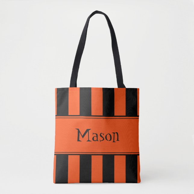Bolso De Tela Truco o trato personalizado (Anverso)