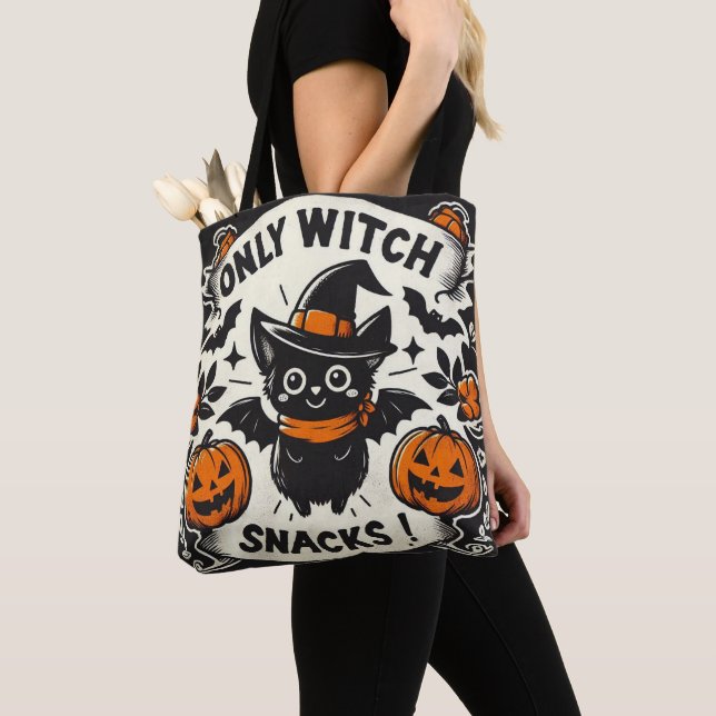 Bolso De Tela Truco o trato - Solo refrigerios brutos Tote Bag (Detalle)