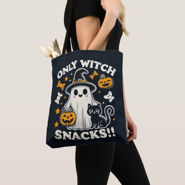 Bolso De Tela Truco o trato - Solo refrigerios brutos Tote Bag (Detalle)