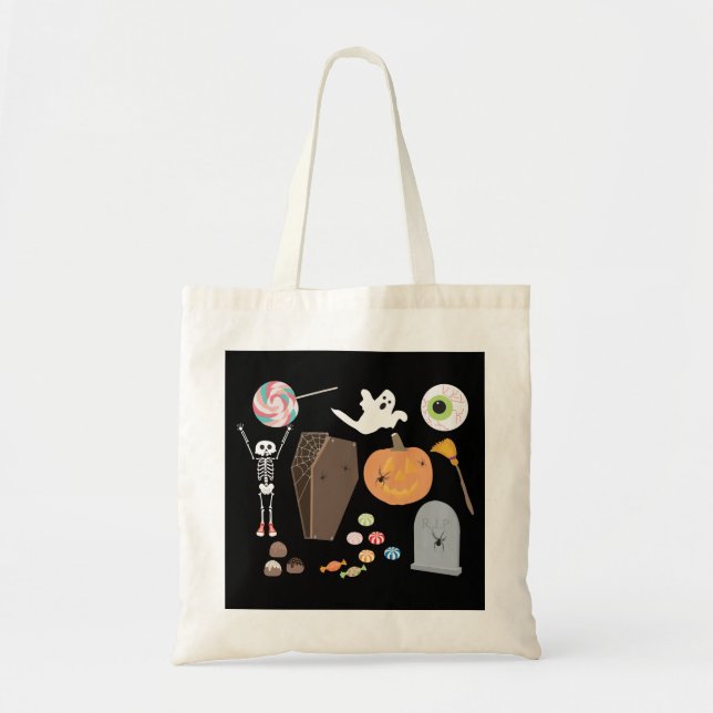 Bolso De Tela Truco o truco de Halloween (Frente)