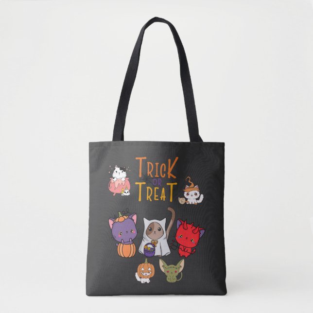 Bolso De Tela Truco o truco de Halloween (Anverso)