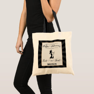 Bolso De Tela Truco o truco de Halloween para brujas negras