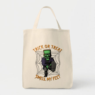 Bolso De Tela Truco o truco huele mi pie Tote Frankenstein