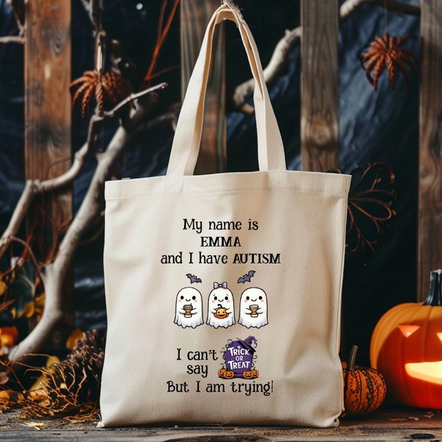 Bolso De Tela Truco para concientizar al autismo personalizado o (Subido por el creador)