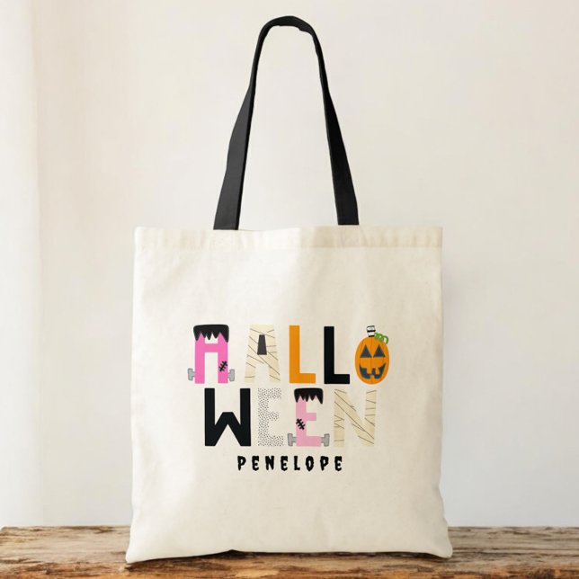 Bolso De Tela Truco personalizado de Halloween o calabaza para m (Subido por el creador)