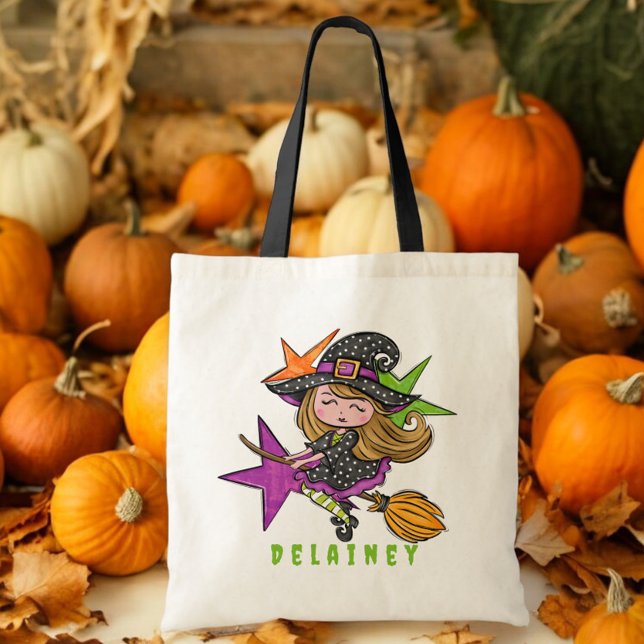Bolso De Tela Truco personalizado de Halloween o trata a mujeres (Subido por el creador)