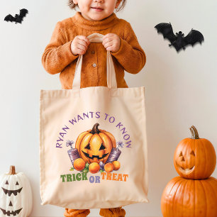Bolso De Tela Truco personalizado o tratamiento de calabaza dive