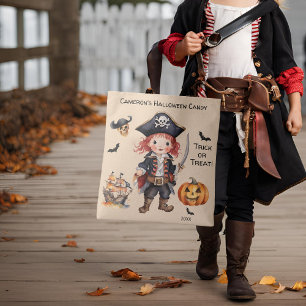 Bolso De Tela Truco pirata de Halloween o truco para tratar dulc