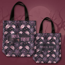 Bolso De Tela Trucos de Halloween o arañas y corazones