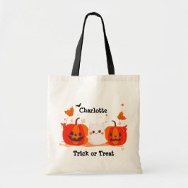 Bolso De Tela Trucos o trucos de Halloween con calabaza suave