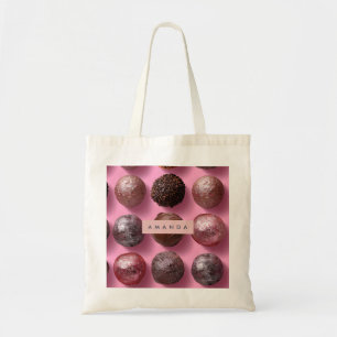 Bolso De Tela Trufa de Chocolate Elegante Personalizada