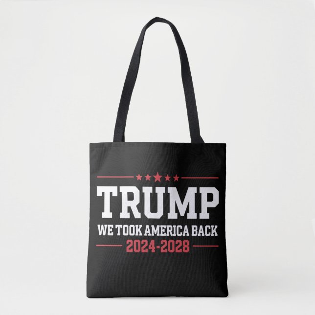 Bolso De Tela Trump 2024 Recuperamos América 47 EE.UU. (Anverso)