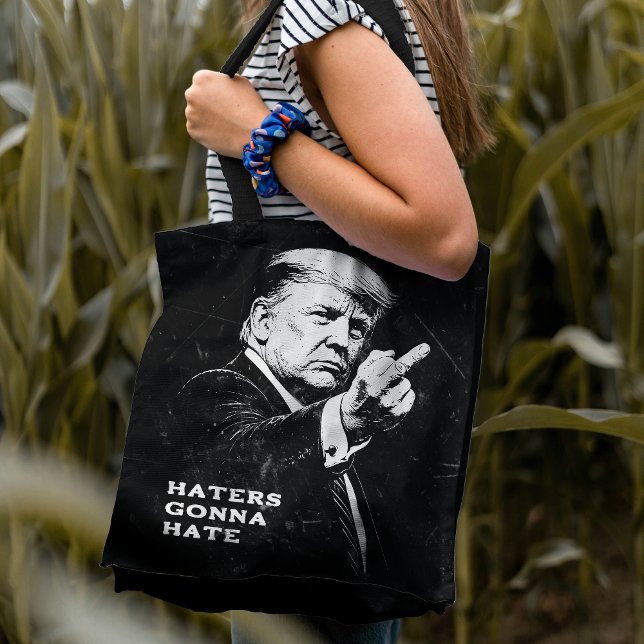 Bolso De Tela Trump Middle Finger 2026 Meme Funny (Subido por el creador)