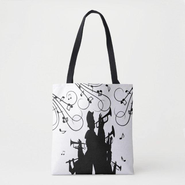 Bolso De Tela Trumpet Section Jazz Music (Anverso)