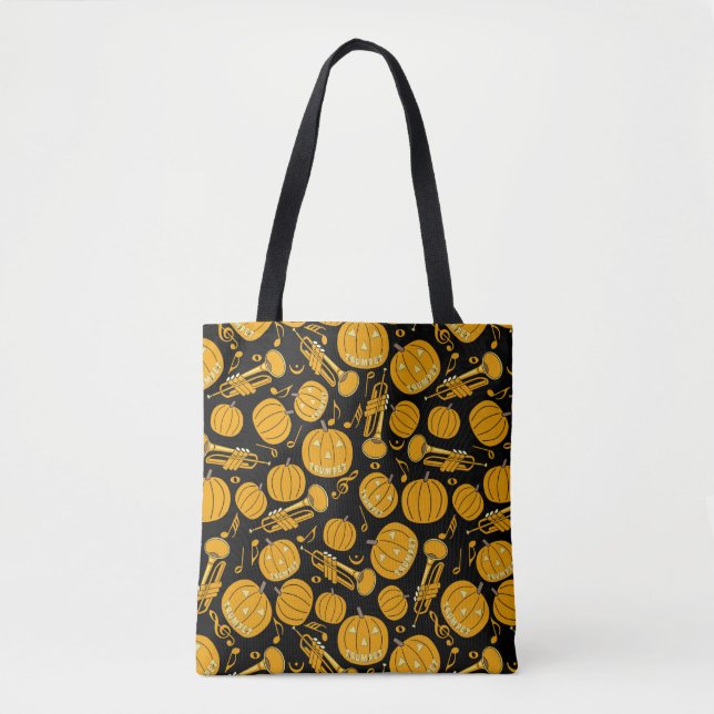 Bolso De Tela Trumpets Music Note Pumpkins (Anverso)