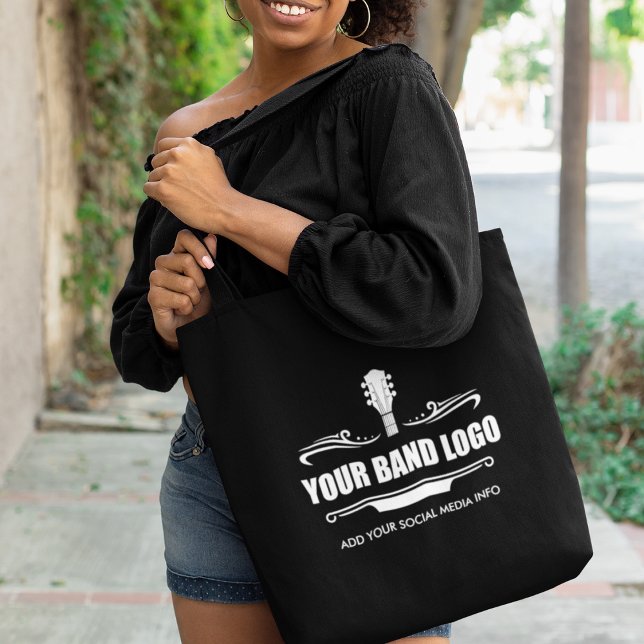 Bolso De Tela Tu logotipo de banda (Customize to add Your Band info.)