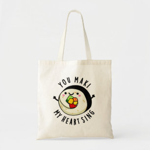 Bolso De Tela Tú Maki My Heart canta Gracioso Sushi Pun