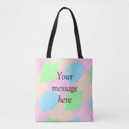 Bolso De Tela Tu mensaje aquí agregar texto nombre boho colorido
