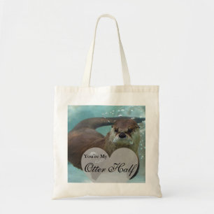 Bolso De Tela Tu mi Otter Half Brown River Otter Natación