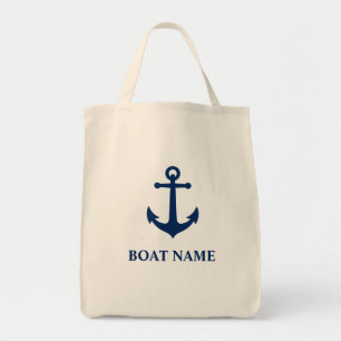 Bolso De Tela Tu Nombre De Barco Vintage Anchor Eco Friendly Gro