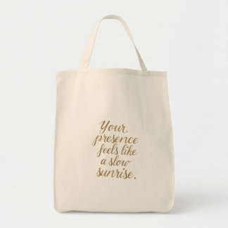 Bolso De Tela Tu Presencia: Un Amanecer Lento