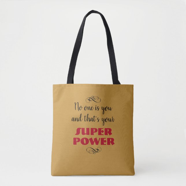 Bolso De Tela Tu Super Poder (Anverso)