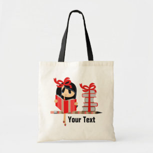 Bolso De Tela Tu Tote de presupuesto de la escuela de texto nº 4