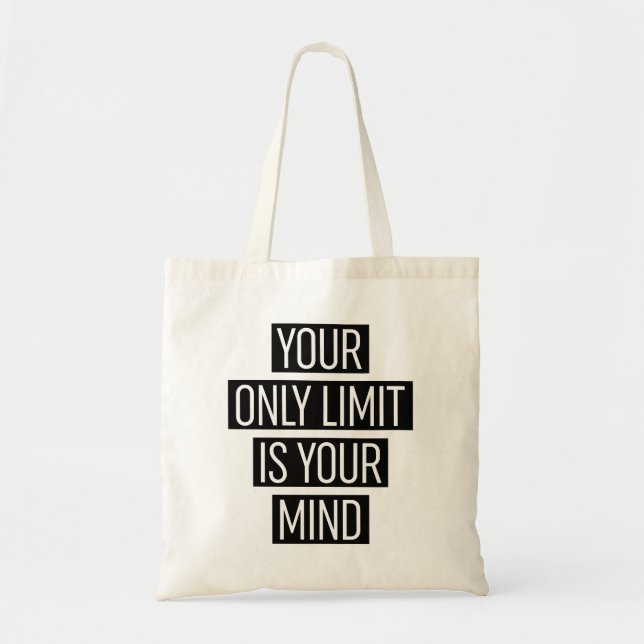 Bolso De Tela Tu Único Límite Es Tu Mente (Frente)