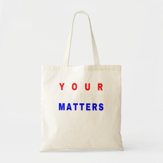 Bolso De Tela Tu voz importa - Tu voto importa (Frente)