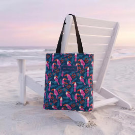 Bolso De Tela Tucanes rosados brillantes juguetones
