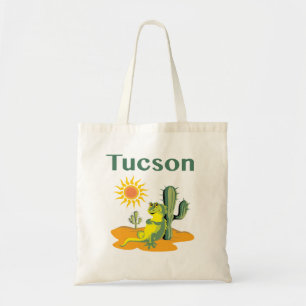 Bolso De Tela Tucson Arizona Lizard bajo Saguaro