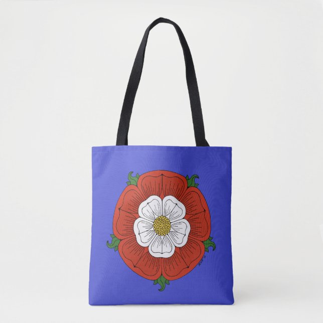 Bolso De Tela Tudor Rosa (Anverso)
