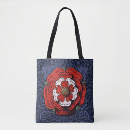 Bolso De Tela Tudor Rosa rojo y blanco