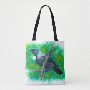 Bolso De Tela Tui de Nueva Zelanda - Pintura en acrílico