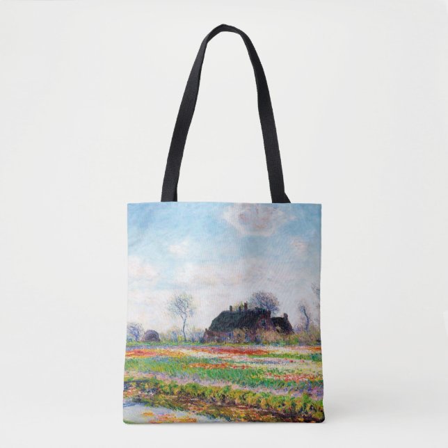 Bolso De Tela Tulip Fields en los Países Bajos, Monet (Anverso)