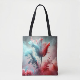 Bolso De Tela Tulipán abstracto con nubes humedecidas