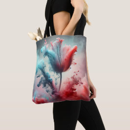 Bolso De Tela Tulipán abstracto con nubes humedecidas
