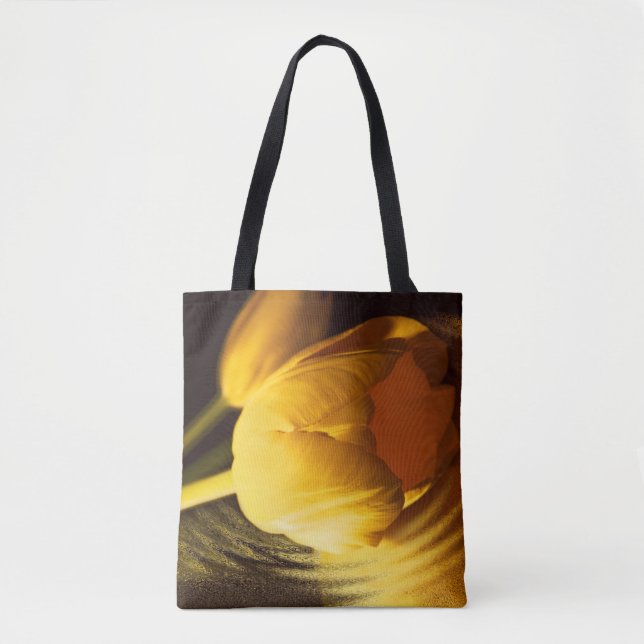 Bolso De Tela Tulipán amarillo romántico (Anverso)