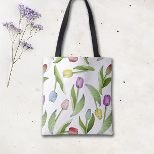 Bolso De Tela Tulipán Colorido Moderno